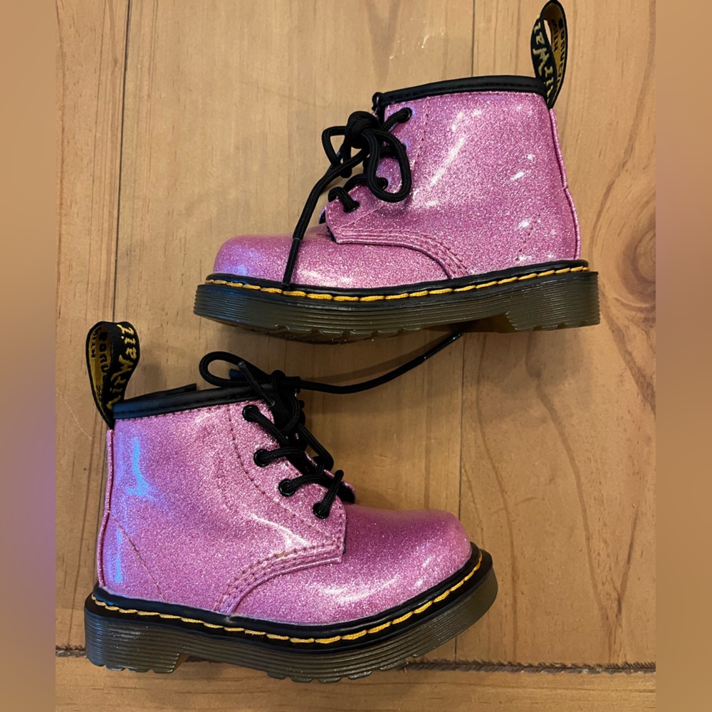 Dr Martins Pink Sparkle Boots